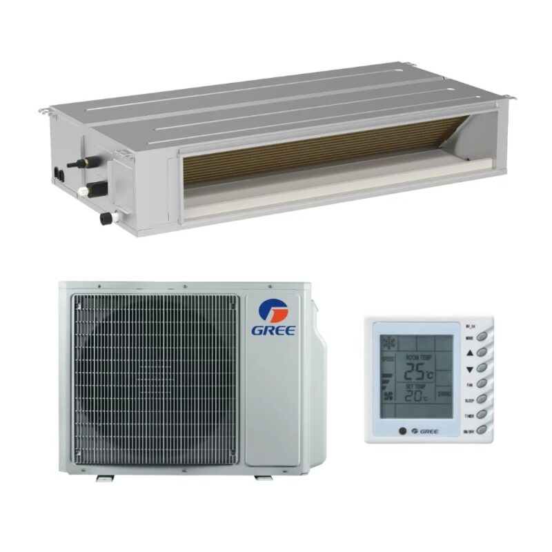 Aparat de aer conditionat tip slim duct Gree R32 U-Match VI GUD35PS1-A-S-GUD35W1-NhA-S Inverter 12000 BTU
